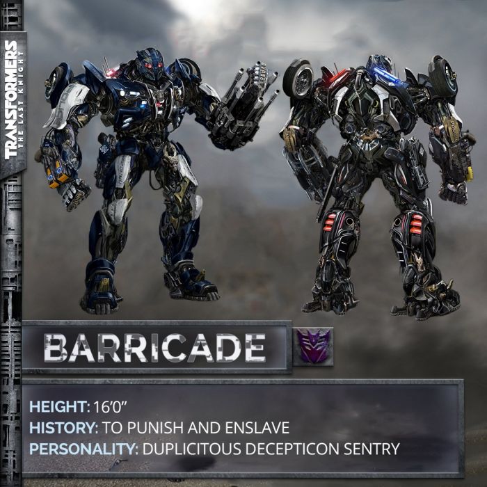 Barricade também é confirmado em 'Transformers – O Último