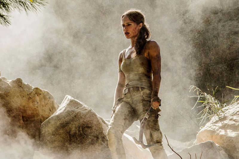 POSTER DO FILME TOMB RAIDER LARA CROFT ALICIA VIKANDER WALTON GOGGINS  DOMINIC WEST