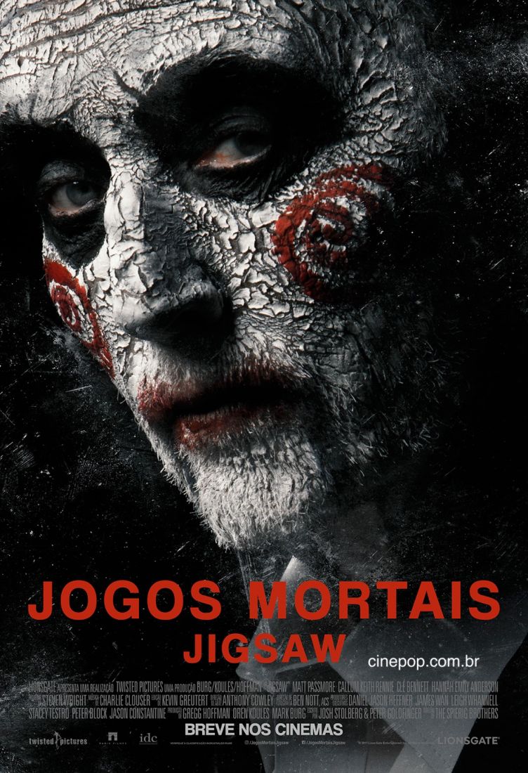 Cartaz final de 'Jogos Mortais – Jigsaw' - CinePOP