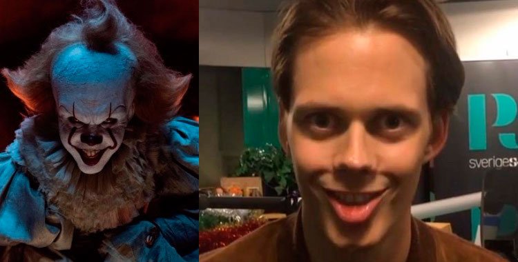 Bill Skarsgård ensina como fazer a cara de Pennywise e fica ainda