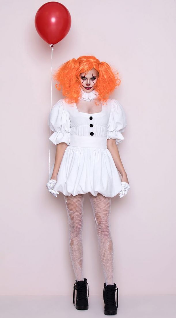 Fantasia do Palhaço Pennywise - Halloween - Adulto Feminina