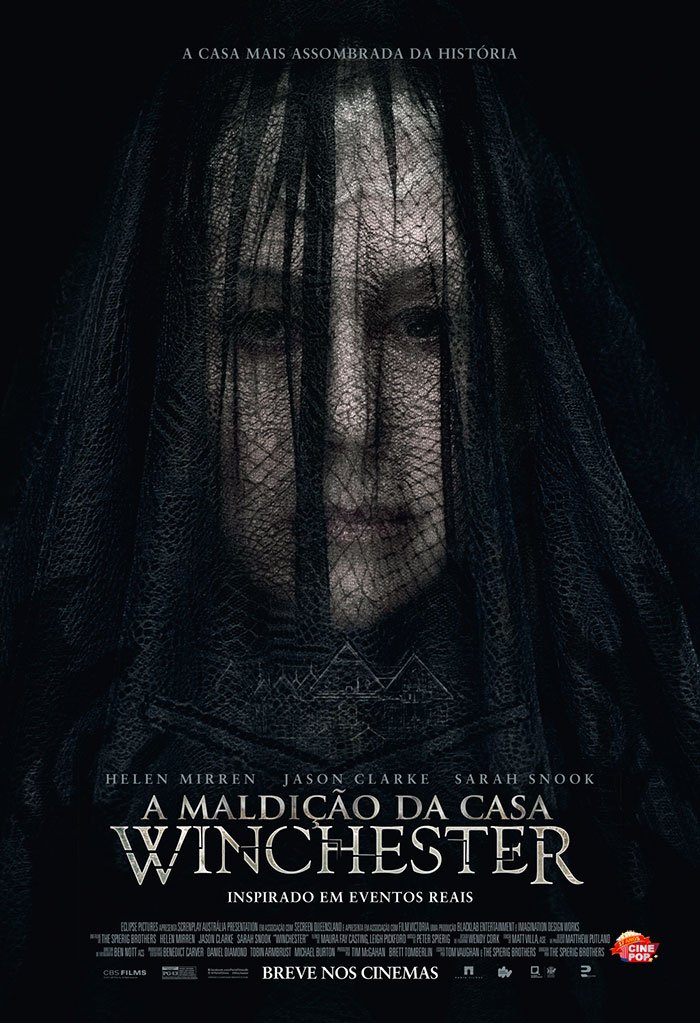 EXCLUSIVO! Helen Mirren de luto no cartaz do terror 'A Maldição da Casa  Winchester' - CinePOP