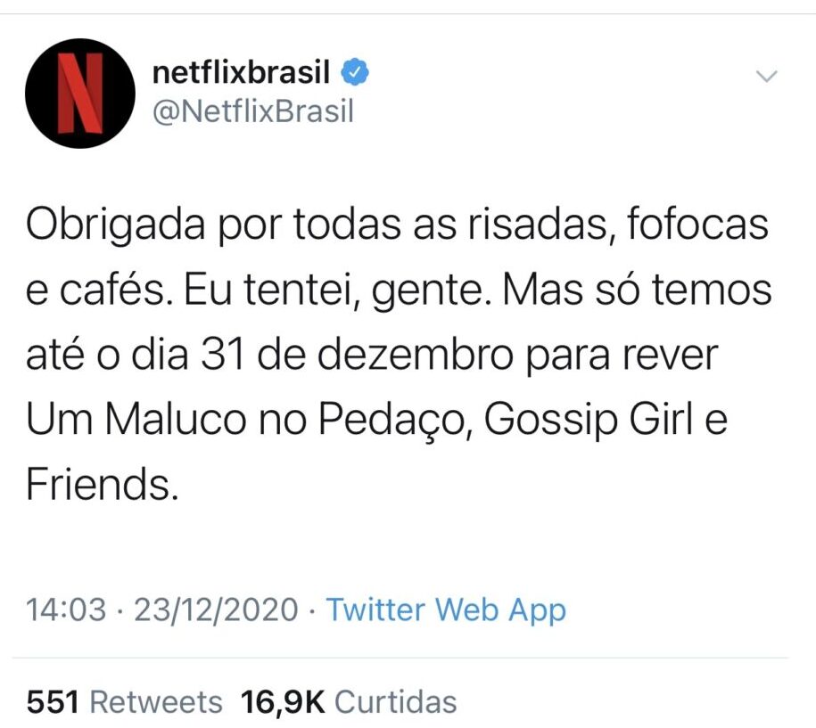 Adeus, Netflix! 'Gossip Girl' será REMOVIDA do catálogo no dia 31, netflix  brasil twitter 