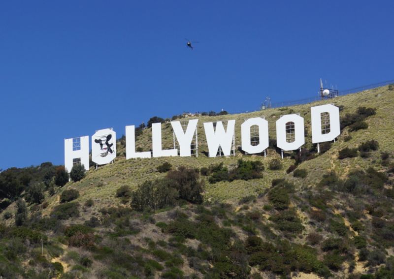 Letreiro de Hollywood é vandalizado novamente na virada do ano