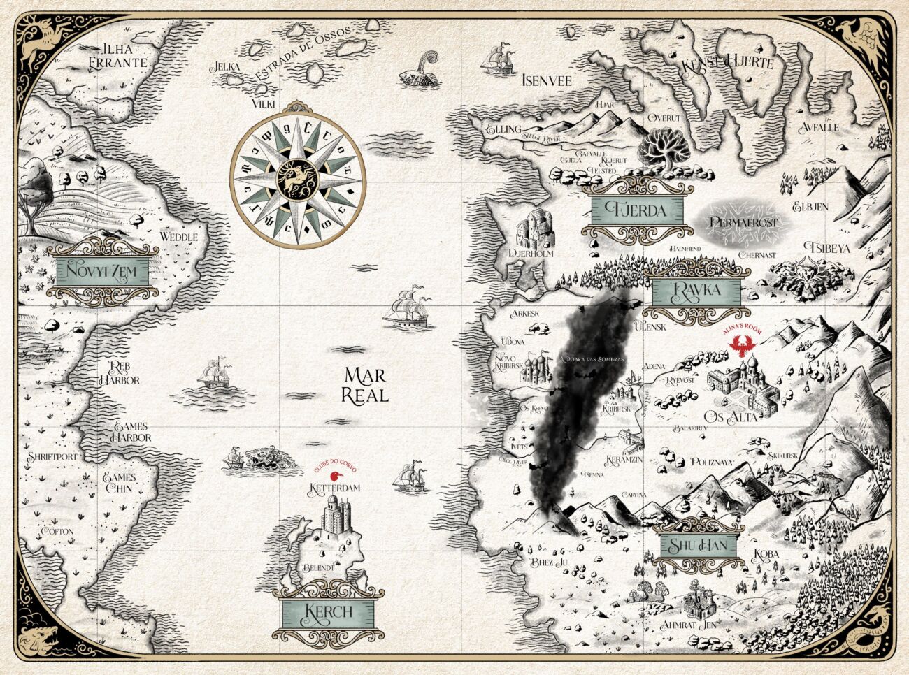 Netflix divulga incrível mapa do mundo de 'Sombra e Ossos'; Confira!