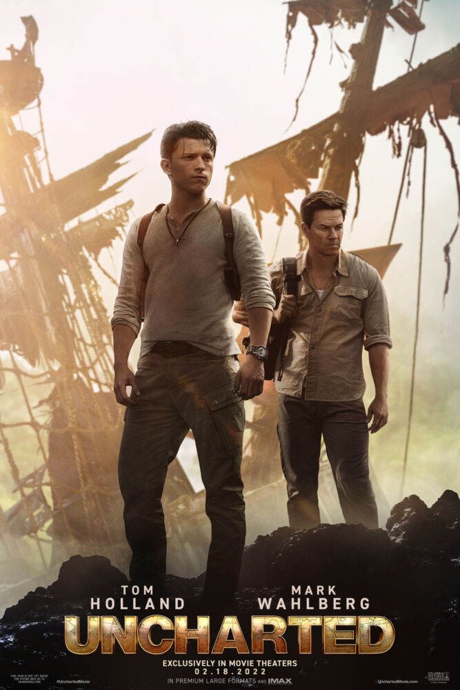 Novos cartazes de Uncharted: Fora do Mapa trazem os protagonistas Tom  Holland e Mark Wahlberg – Roteiro e Pipoca 🍿