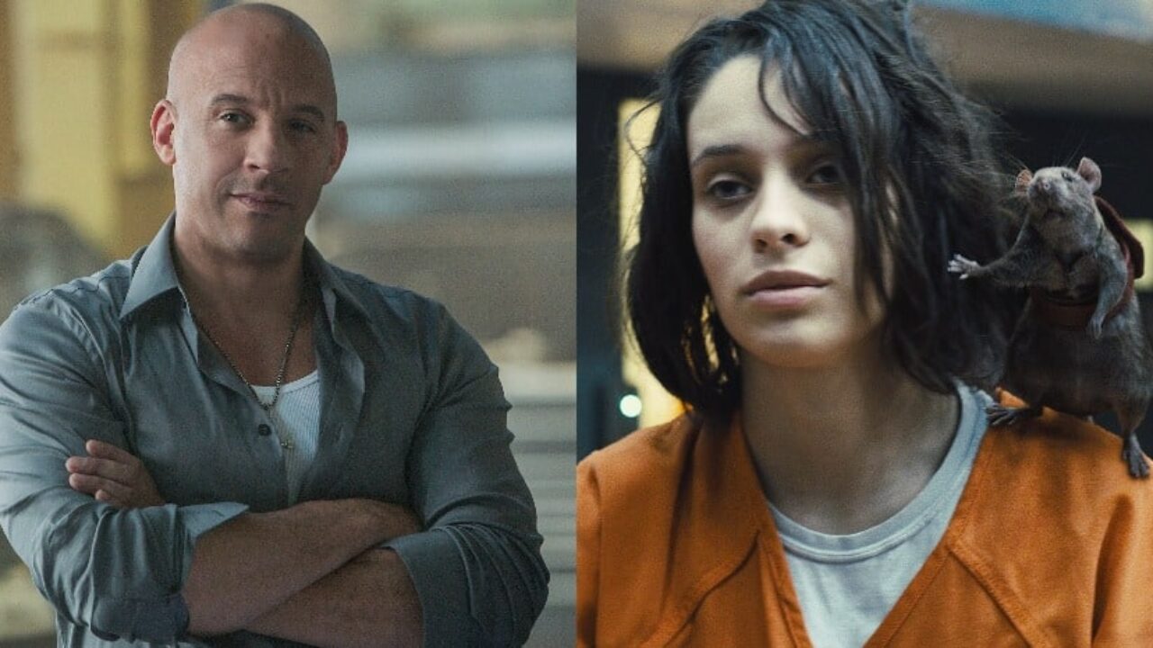 Portuguesa Daniela Melchior ao lado de Vin Diesel e Jason Momoa no