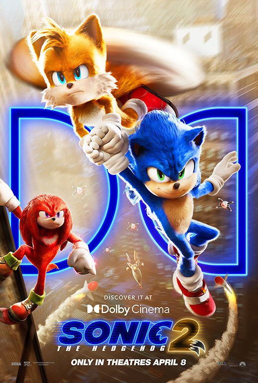 CinePOP on X: 'Sonic 2 - O Filme': Paramount solta nova leva de cartazes  individuais destacando os personagens; Confira! -    / X