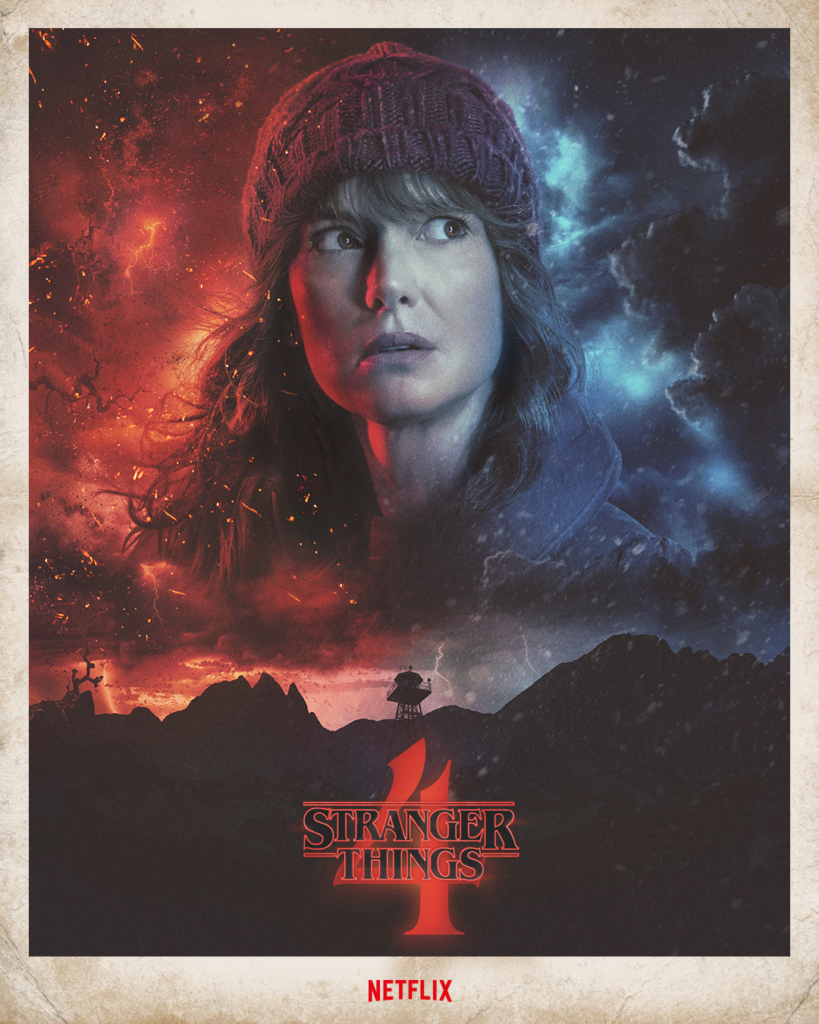 Stranger Things 4 - poster da temporada 4 - todos os atores de