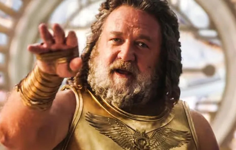 Thor 4 Trailer revela o visual do Zeus personagem do ator Russell Crowe