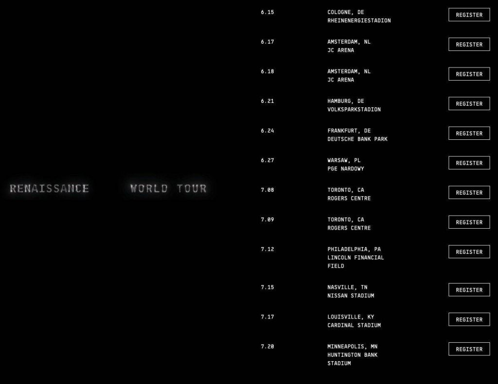 Beyoncé anuncia o 'Renaissance World Tour', sua próxima turnê mundial!