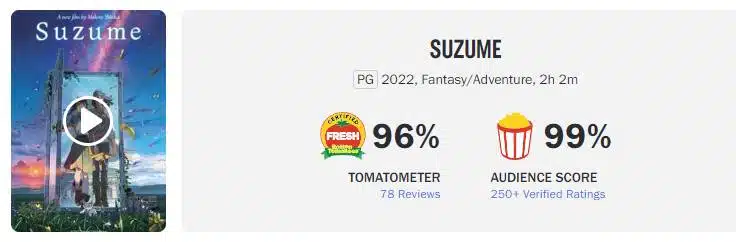 Suzume é o filme do aclamado diretor Makoto Shinkai. A animação, dis