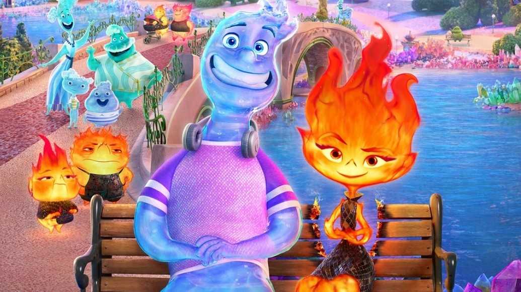 QUE LINDO! Os opostos se atraem no teaser da nova ANIMAÇÃO da PIXAR,  'Elementos' - CinePOP