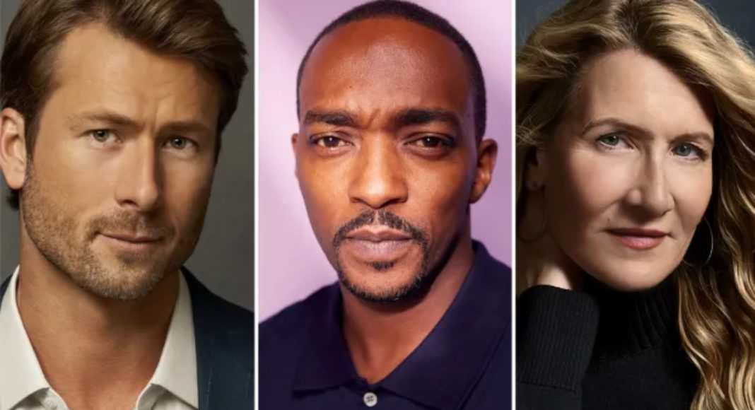 Glen-Powell-Anthony-Mackie-and-Laura-Dern