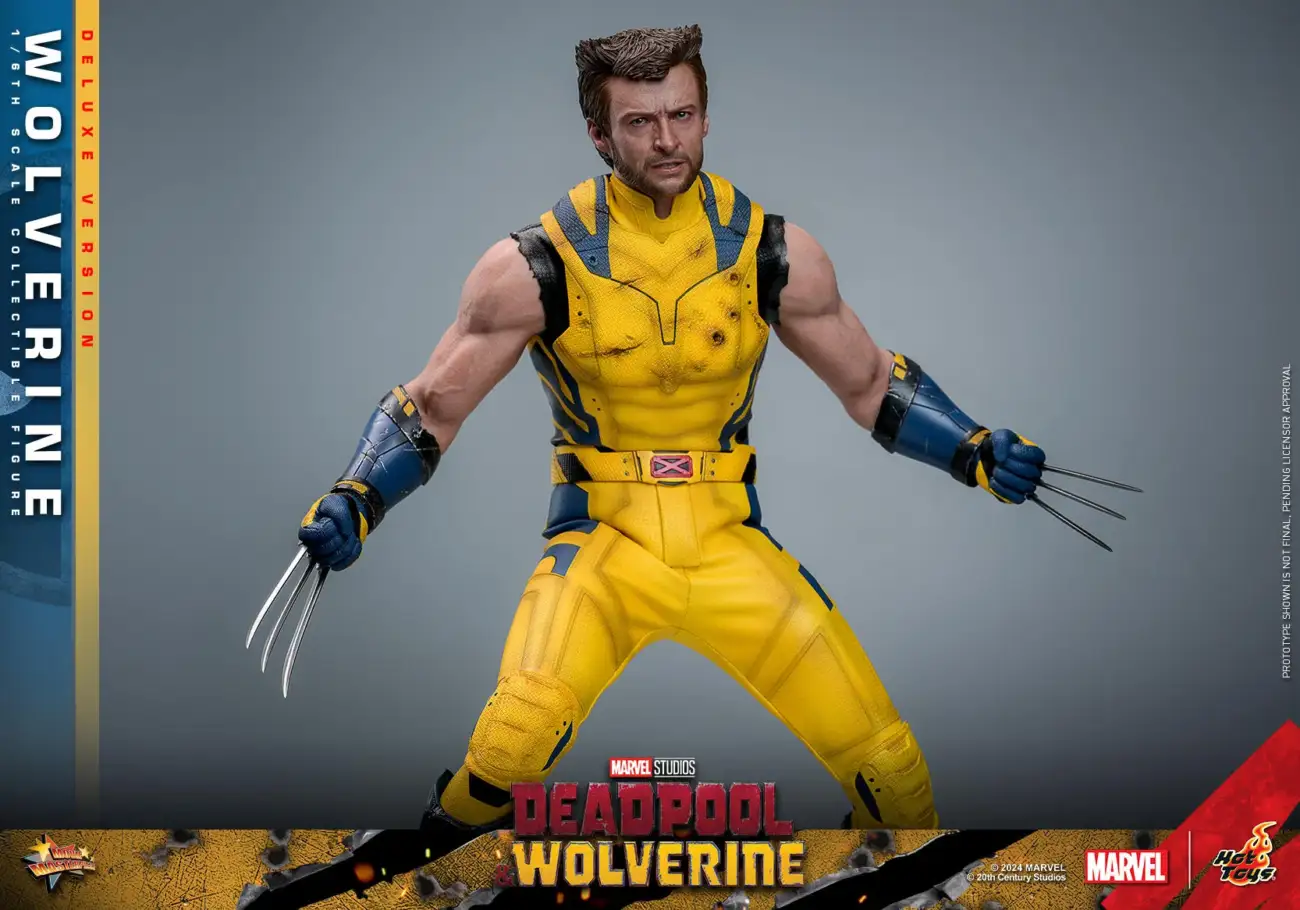 Figura colecionável do Wolverine do filme Deadpool 3.