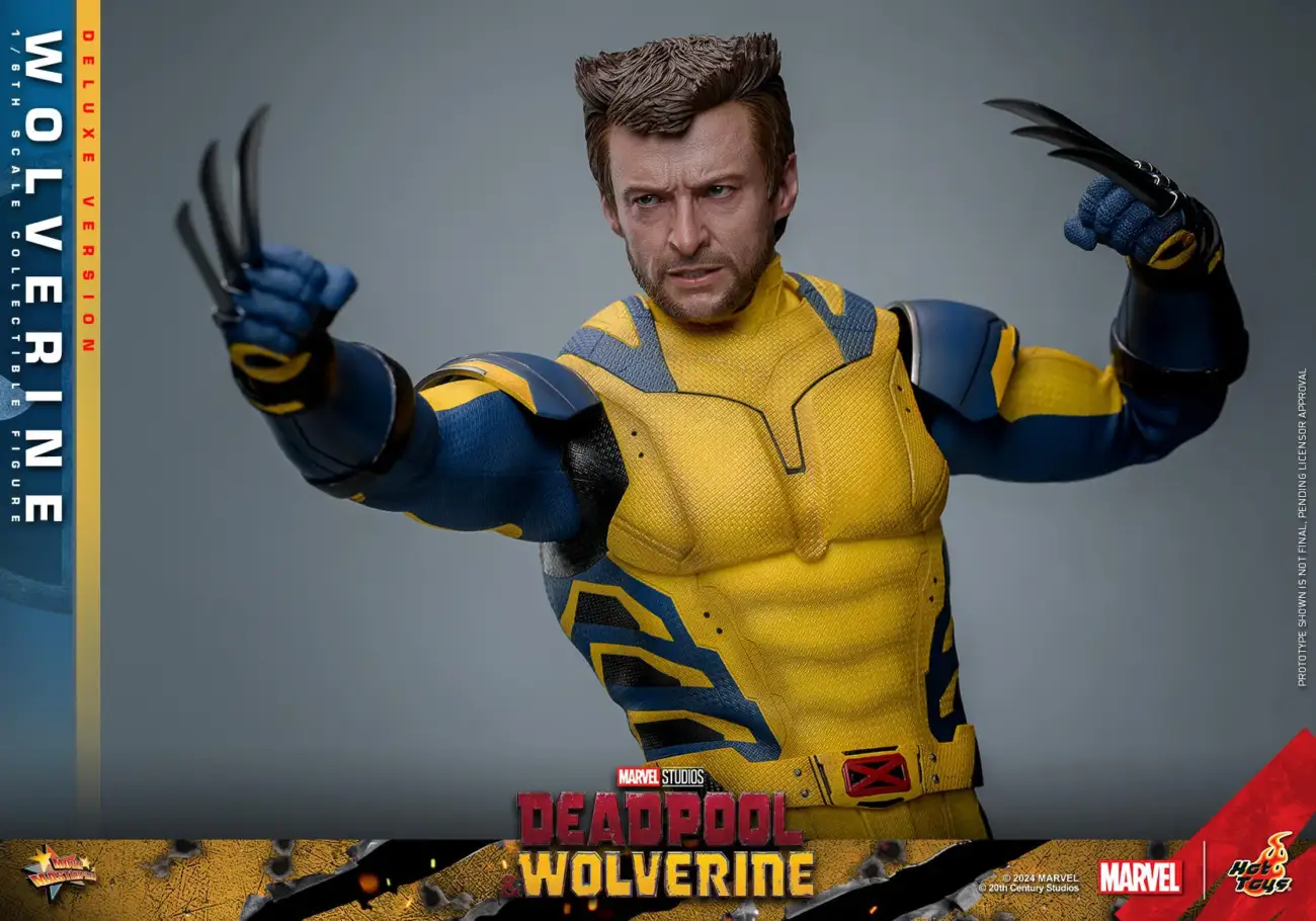 Boneco colecionável do Wolverine da Marvel Studios.