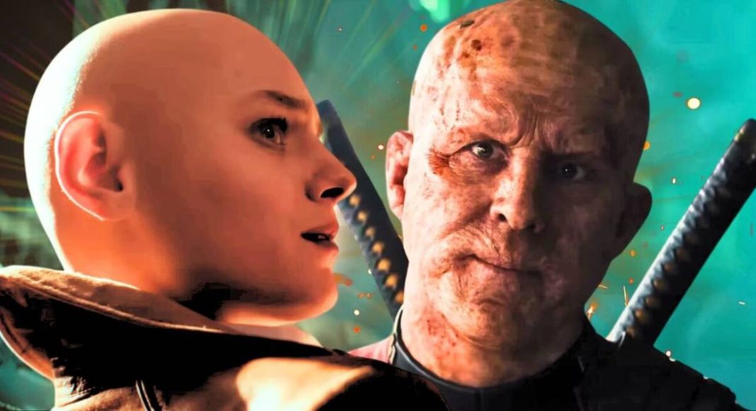 Dois personagens carecas em um filme de ação.