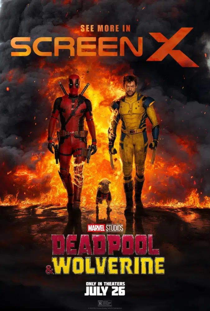 Deadpool e Wolverine no cinema em julho.