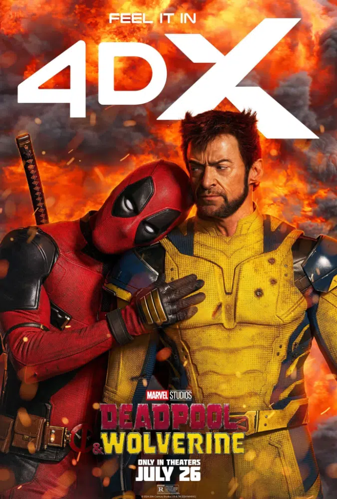 Pôster do filme Deadpool e Wolverine, somente nos cinemas.