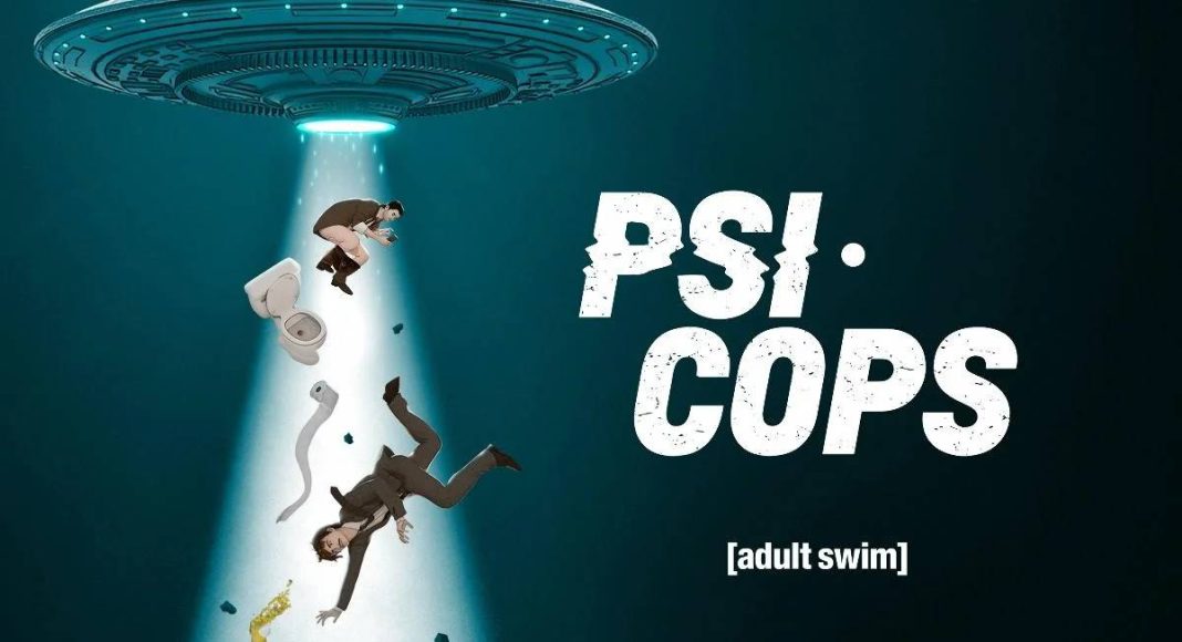 Cartaz de "PSI-COPS", série da [adult swim].