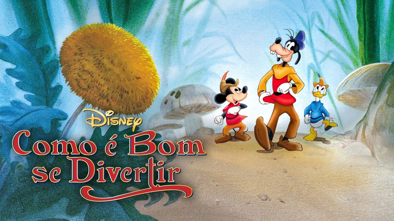 Disney personagens animados em "Como é Bom se Divertir".