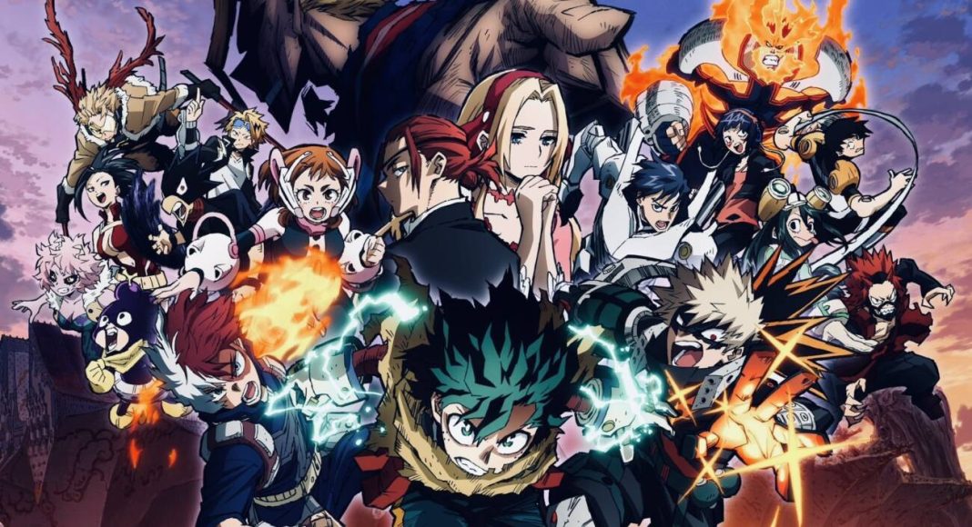 Personagens de anime em ação e batalha.