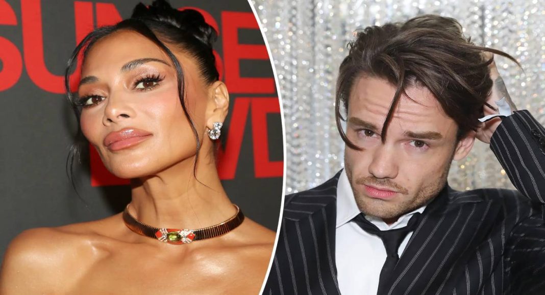 nicole scherzinger e liam payne Duas pessoas em evento de gala