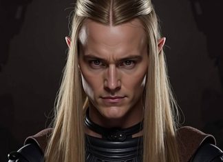 ‘O Senhor dos Anéis: Os Anéis do Poder’: Vídeo de bastidores revela como foi feita a cena de Sauron enganando Celebrimbor Elfo sério com cabelo longo loiro