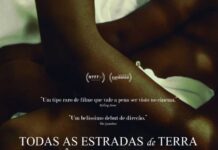 Cartaz do filme com mãos entrelaçadas.