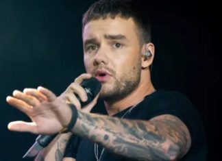 Namorada de Liam Payne posta homenagem ao cantor Homem cantando em show com microfone na mão