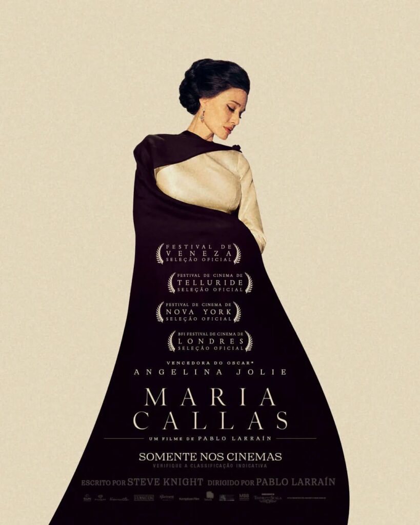 Poster do filme Maria Callas com Angelina Jolie.