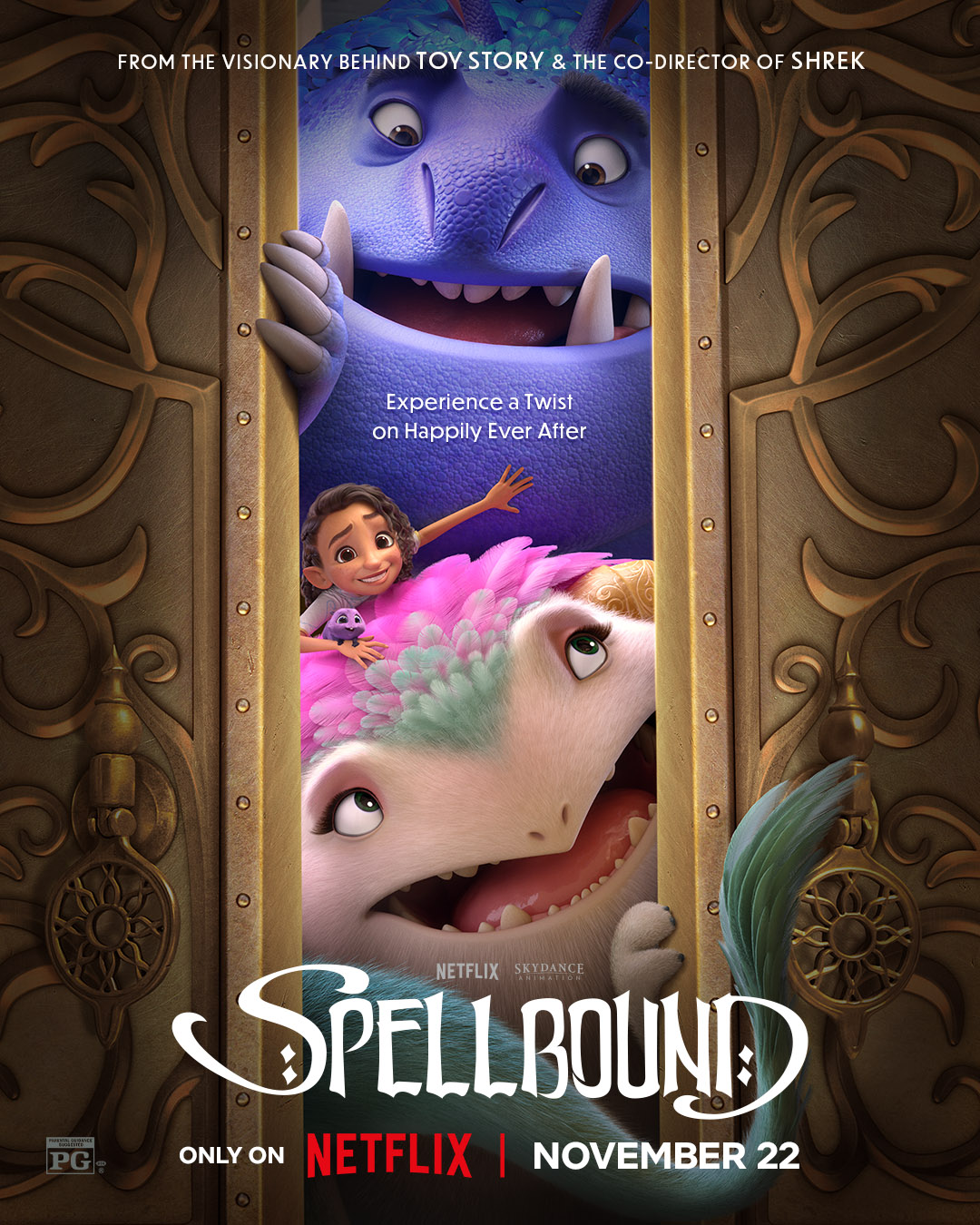 Cartaz do filme infantil "Spellbound" da Netflix.