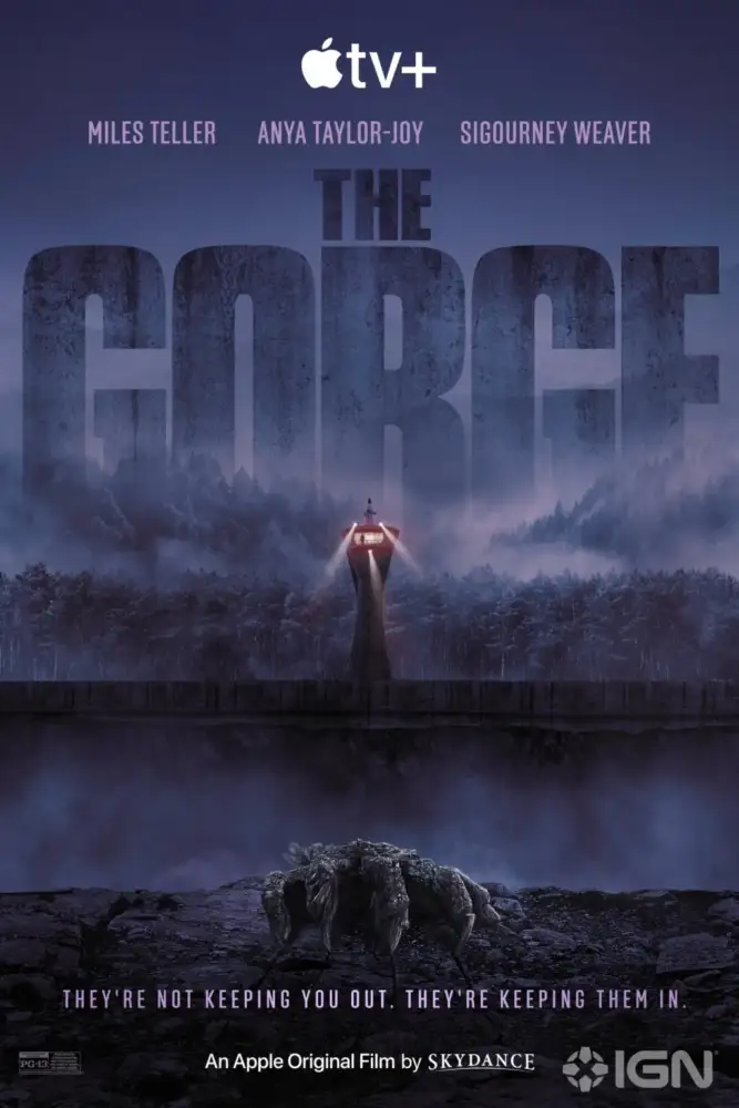 Pôster do filme 'The Gorge' na Apple TV+.