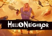 Imagem do jogo Hello Neighbor, homem com pá.