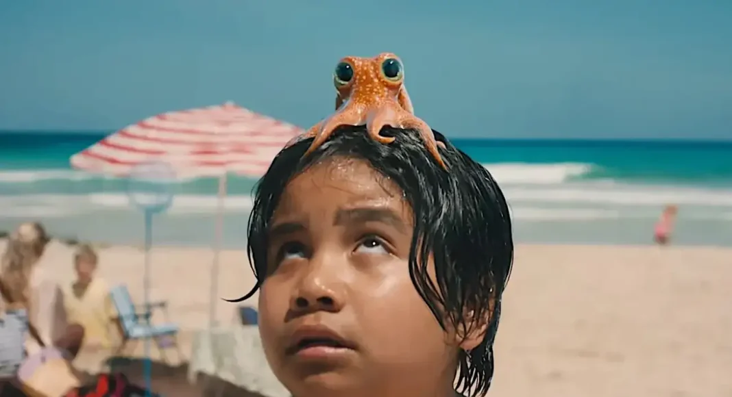 boy with octopus on head boy with octopus on head