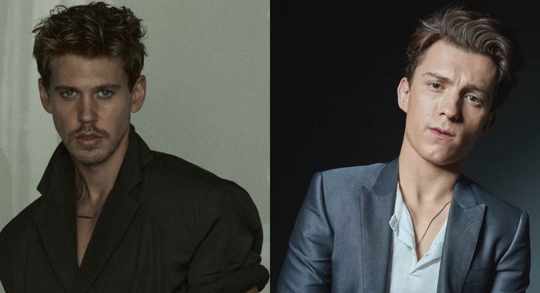 Dois homens posando para foto em ternos elegantes.