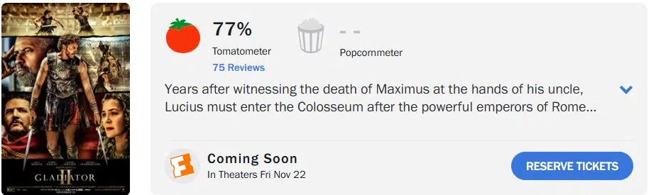 'Gladiador 2': Sequência Com Paul Mescal Conquista 77% De Aprovação No Rotten Tomatoes; Confira As Críticas! | Cinepop Cinema