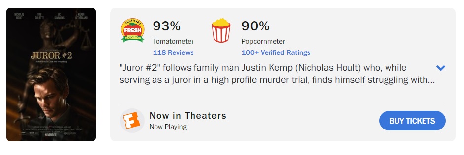 Juror #2,Clint Eastwood