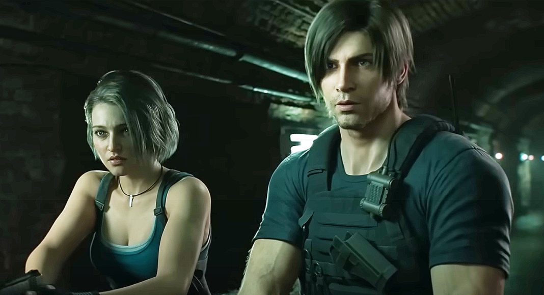 resident evil Personagens de videogame em cena de ação tensa.