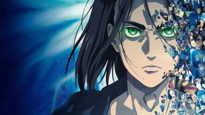 Personagem de anime com olhos verdes e cabelo preto