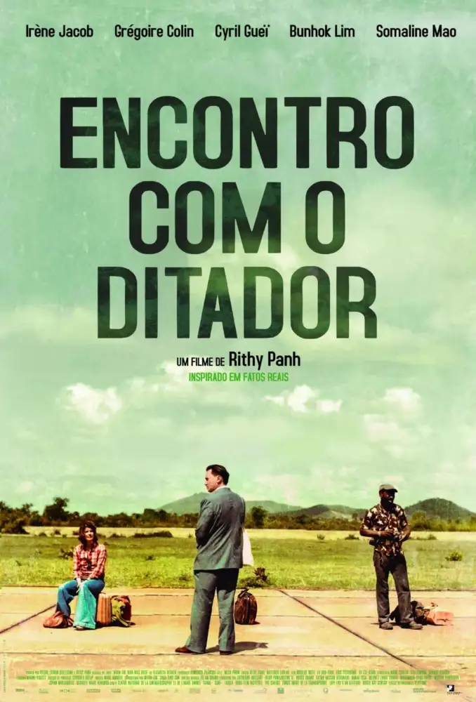 Pôster do filme 'Encontro com o Ditador', três pessoas.