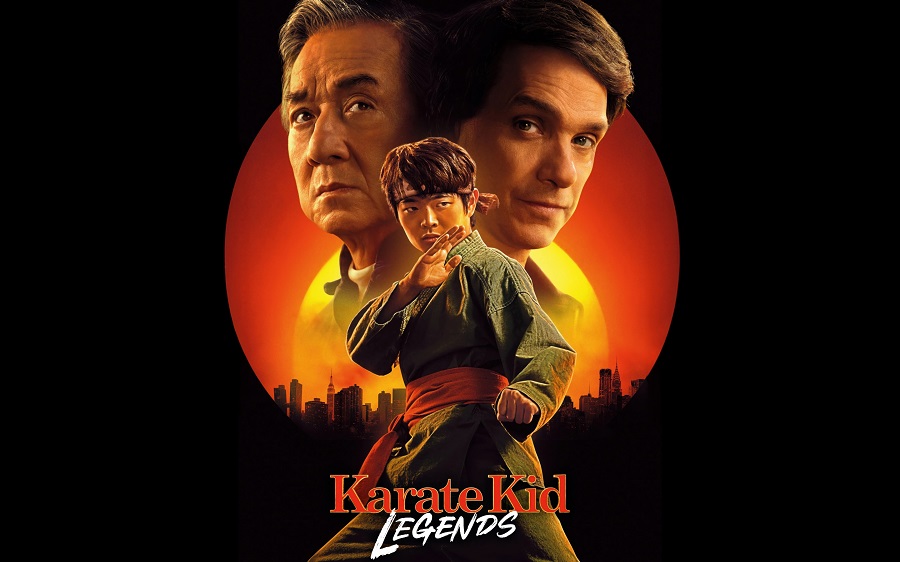 Pôster do filme Karate Kid Legends com três personagens