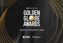 Logo dos Golden Globe Awards 2025 com data.