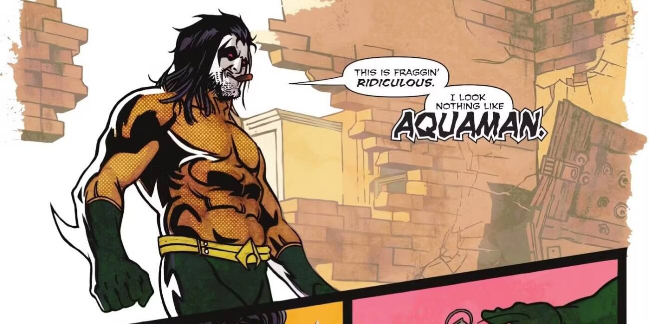 Personagem de quadrinhos comparando-se ao Aquaman.