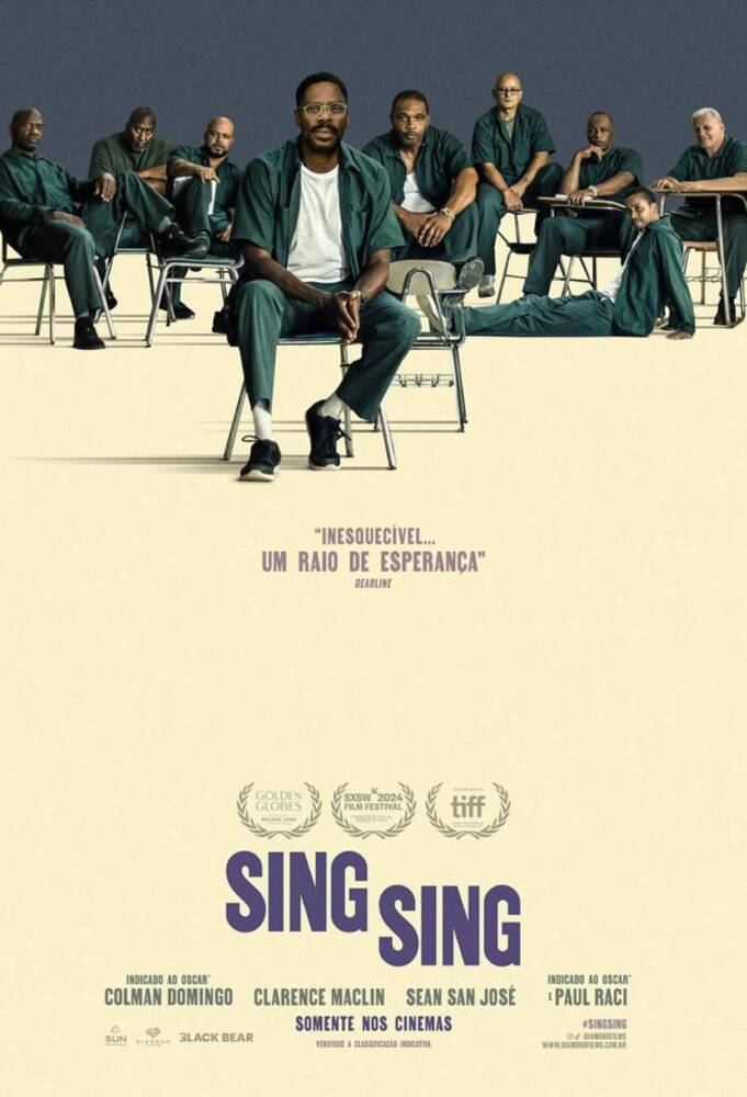 Pôster do filme Sing Sing com elenco masculino