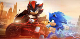 Sonic e Shadow em ação com efeitos especiais