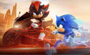 Sonic e Shadow em ação com efeitos especiais