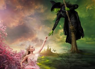 Esnobado! ‘Wicked: Parte 2’ é completamente ignorado pelo Oscar Princesa e bruxa em cena mágica com castelo ao fundo