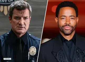 Novo spin-off de ‘The Rookie’ é CONFIRMADO pela ABC Split image: a police officer in uniform with a 'Nolan' name badge on the left, and a man in a black tuxedo on the right.