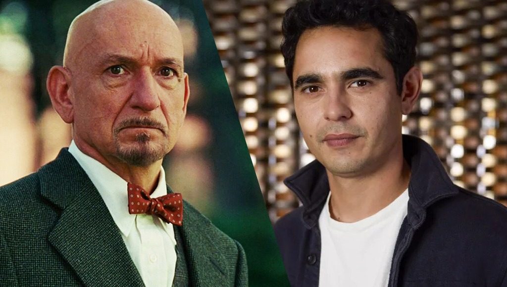 twl Two men in a split-screen collage: left is a bald, bearded older man in a tweed suit and red bow tie; right is a young man with dark hair in a white shirt and dark jacket.